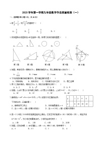 2023-2024学年浙江省金华市婺城区九年级（上）作业质量检测数学试卷（一）.