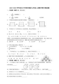 陕西省西安市新城区西光中学教育集团联考2024-2025学年七年级上学期11月期中数学试题