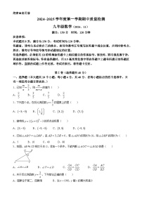 山东省济南市南山区2024-2025学年九年级上学期期中考试数学试题