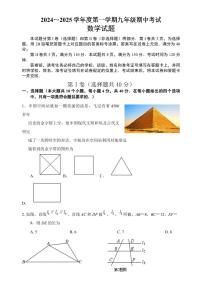 山东省济南市天桥区2024-2025学年九年级上学期期中考试数学试卷