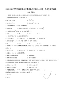 2023-2024学年河南省商丘市夏邑县九年级（上）第一次月考数学试卷（10月份）（含解析）