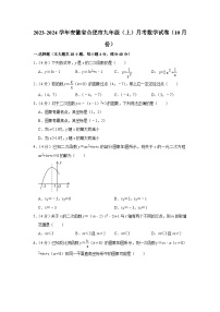 2023-2024学年安徽省合肥市九年级（上）月考数学试卷（10月份）