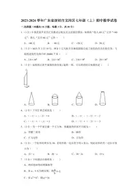 2023-2024学年广东省深圳市龙岗区七年级（上）期中数学试卷