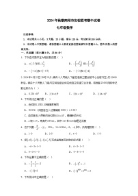 河南省南阳市名校联考2024-2025学年七年级上学期11月期中数学试题