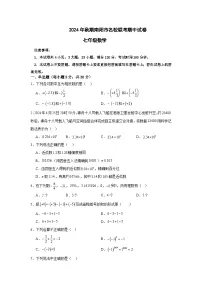 河南省南阳市名校联考2024-2025学年七年级上学期11月期中数学试题