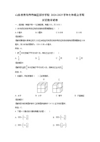 山东省青岛市市南区部分学校2024-2025学年七年级上学期开学分班数学试卷（解析版）