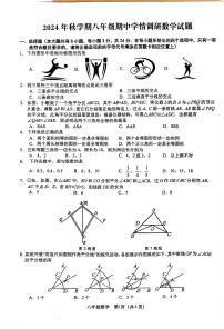 江苏省盐城市阜宁县2024-2025学年八年级上学期期中学情调研数学试卷