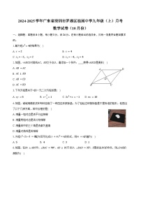 2024-2025学年广东省深圳市罗湖区桂园中学九年级（上）月考数学试卷（10月份）（含答案）