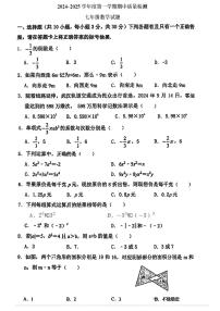 湖北省武汉市华宜寄宿学校2024-2025学年七年级上学期期中数学试题