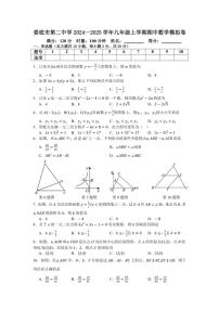 湖南省娄底市第二中学2024～2025学年九年级上学期期中数学模拟卷（含答案）