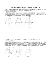 2025年中考数学二轮复习《压轴题》专项练习01（含答案）
