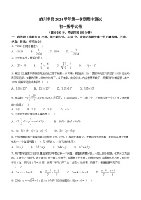 浙江省宁波市镇海蛟川书院2024--2025学年上学期七年级期中考试数学卷(无答案)