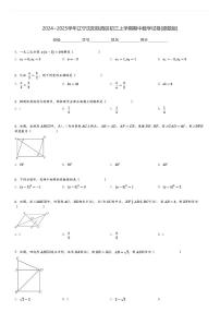 2024～2025学年辽宁沈阳铁西区初三上学期期中数学试卷[原题+解析版]