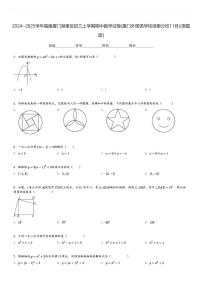 2024～2025学年福建厦门湖里区初三上学期期中数学试卷(厦门外国语学校湖里分校11月)[原题+解析版]