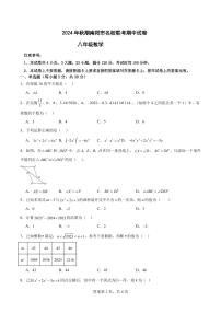 河南南阳名校联考2024年八年级上学期11月期中数学试题+答案