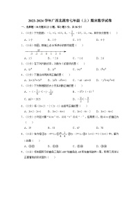2023-2024学年广西北流市七年级（上）期末数学试卷（原卷+解析版）