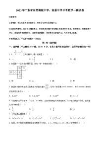 2023年广东省东莞南城中学、湖景中学中考一模数学试卷