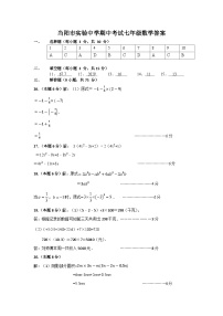 湖北省宜昌市当阳市实验初级中学2024-2025学年七年级上学期11月期中考试数学试题