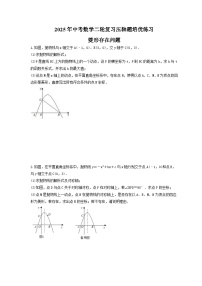 2025年中考数学二轮复习压轴题培优练习 菱形存在问题（含答案）