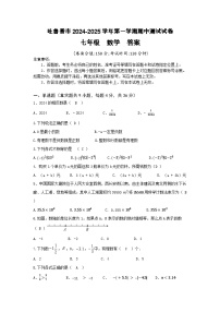 新疆维吾尔自治区吐鲁番市2024-2025学年七年级上学期11月期中数学试题