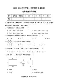 河北省秦皇岛市卢龙县2024-2025学年九年级上学期期中考试数学试题