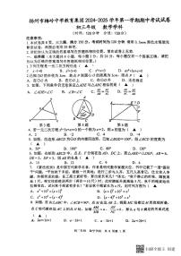 江苏省扬州市梅岭集团2024-2025学年九年级上学期11月期中数学试题