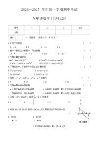 河南省开封市通许县2024—2025学年上学期期中考试八年级数学试卷