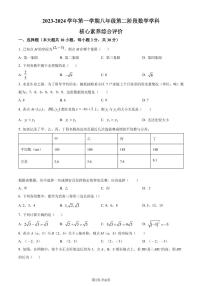 广东佛山南海外国语学校2023-2024学年八年级上学期月考数学试题