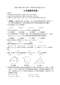 江苏省盐城市盐都区第一共同体2024-2025学年九年级上学期11月期中考试数学试卷