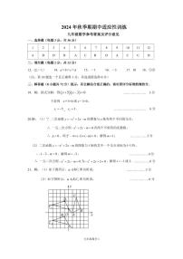 广西壮族自治区玉林市北流市2024-2025学年九年级上学期11月期中数学试题