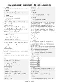 广东省茂名市高州市2024-2025学年九年级上学期11月期中联考数学试题