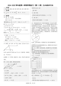 广东省茂名市高州市2024-2025学年九年级上学期11月期中联考数学试题