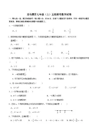 四川省泸州市龙马潭区五校联考2024—-2025学年七年级上学期11月期中数学试题