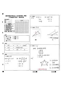 江苏省淮安市浦东实验中学2024-2025学年八年级上学期期中考试数学试题答案