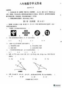 山东省临沂市沂水县2024-2025学年八年级上学期期中考试数学试题