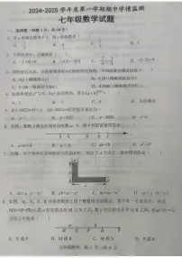 山东省济宁市金乡县2024-2025学年七年级上学期期中考试数学试题