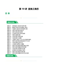 2025年中考数学一轮复习题型分类练习第19讲 直角三角形（2份，原卷版+解析版）