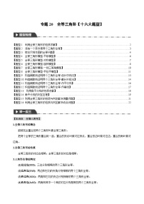 2025年中考数学一轮复习题型分类练习专题20 全等三角形【十六大题型】（2份，原卷版+解析版）