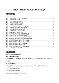 2025年中考数学一轮复习题型分类练习专题24 相似三角形及其应用【二十个题型】（2份，原卷版+解析版）