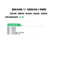 2025年中考数学二轮培优练习 重难点12 与圆相关的6种模型（2份，原卷版+解析版）