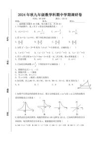 湖南省岳阳市湘阴县岭北五校联考2024-2025学年九年级上学期11月期中数学试题