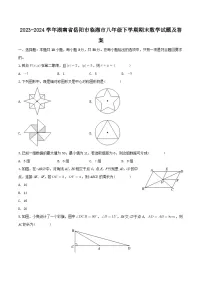 2023-2024学年湖南省岳阳市临湘市八年级下学期期末数学试题及答案