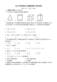 甘肃省张掖市第四中学2024-2025学年九年级上学期11月期中数学试题(无答案)