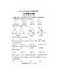 山东省聊城市东阿县2024-2025学年八年级上学期期中考试数学试题