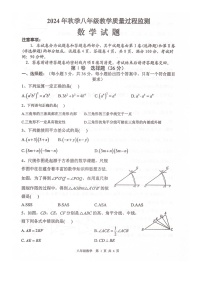 四川省绵阳市江油市2024-2025学年八年级上学期11月期中考试数学试题