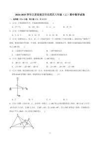 2024-2025学年江苏省南京市玄武区八年级（上）期中数学试卷