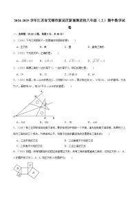 2024-2025学年江苏省无锡市新吴区新城集团校八年级（上）期中数学试卷（含解析）