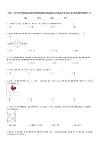 2024～2025学年陕西咸阳泾阳县陕西省泾阳县高庄乡高庄中学初三(上)期中数学试卷(11月)[原题+解析]