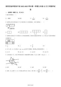 深圳实验学校初中部2022-2023学年九年级上学期月考数学试题