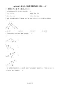 福建莆田南门学校2023-2024学年八年级上学期月考数学试题